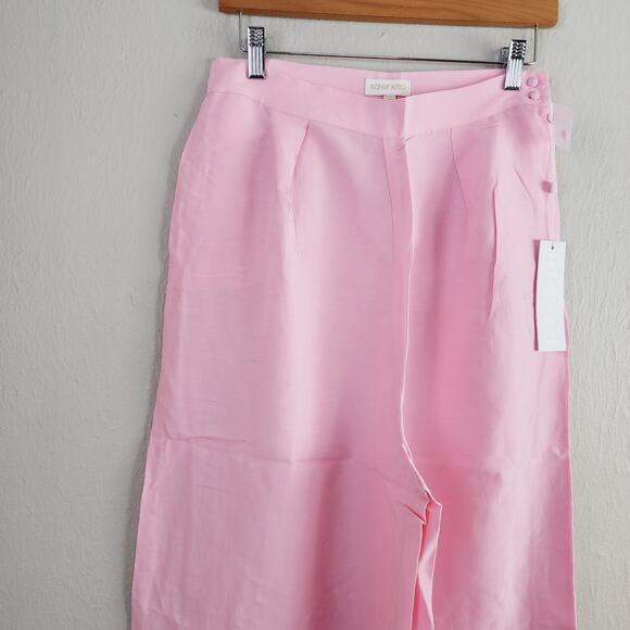 NEW Ronny Kobo Kristin Wide-Leg Linen Blend Pant Petal Pink Balloon Trouser - Picture 14 of 16